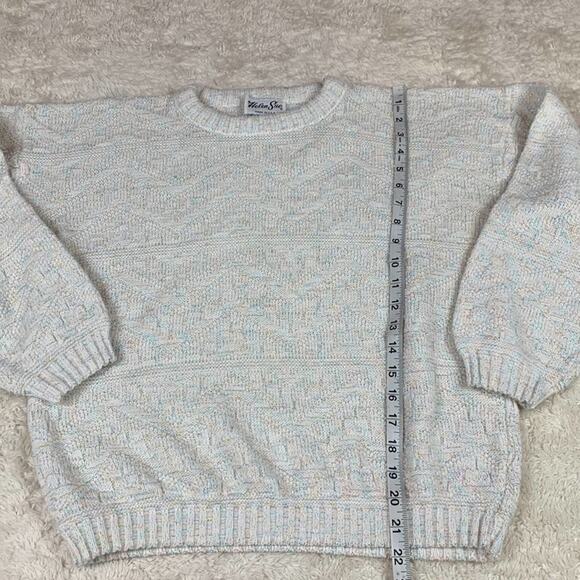 Vintage Helen Sue white sparkle thread crew neck sweater, 4 - Picture 4 of 7